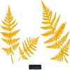 CLICKANDPRINT Ferns Sticker, 70 x 45.5 cm, Signal Yellow view 1