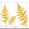 CLICKANDPRINT Ferns Sticker, 70 x 45.5 cm, Signal Yellow view 2