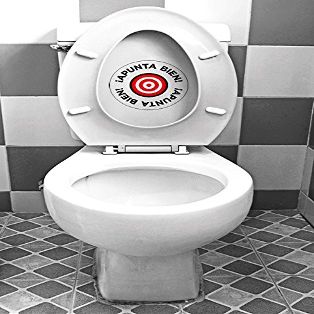 3D Vinyl Sticker for Toilet Lid, White | Durable, Easy to Apply, Die-Cut | Elegant Design | 15 × 15 cm