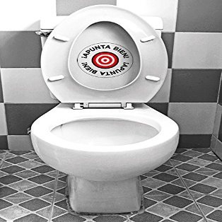 3D Vinyl Sticker for Toilet Lid, White | Durable, Easy to Apply, Die-Cut | Elegant Design | 15 × 15 cm