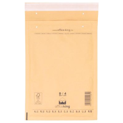 verpacking 200 D4 Bubble Mailers, 200 x 275 mm, Brown