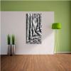 Pixxprint Monochrome Sunbeams in the Forest, 100 x 70 cm Canvas Print, Stretched, Wall Art, Fine Art Print, Not a Poster view 3