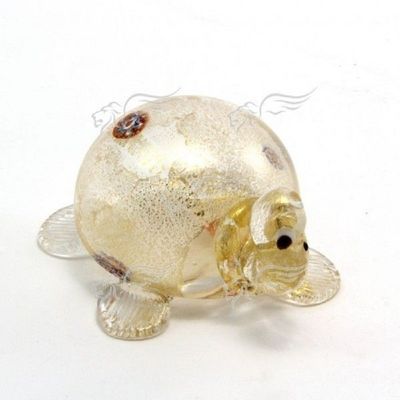 Collection Turtle Sculpture G499, 5 x 8 cm, Murano Glass, Made in Italy