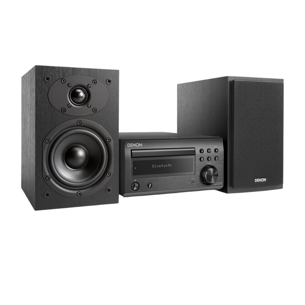 Denon D-M41DAB Mini Hi-Fi System with CD, Bluetooth, FM/DAB+ Tuner - Black