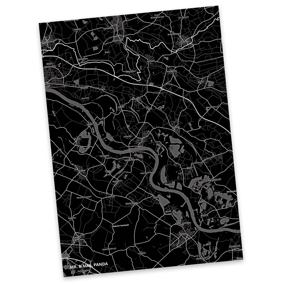 Mr. & Mrs. Panda Rees Postcard – City Map Design