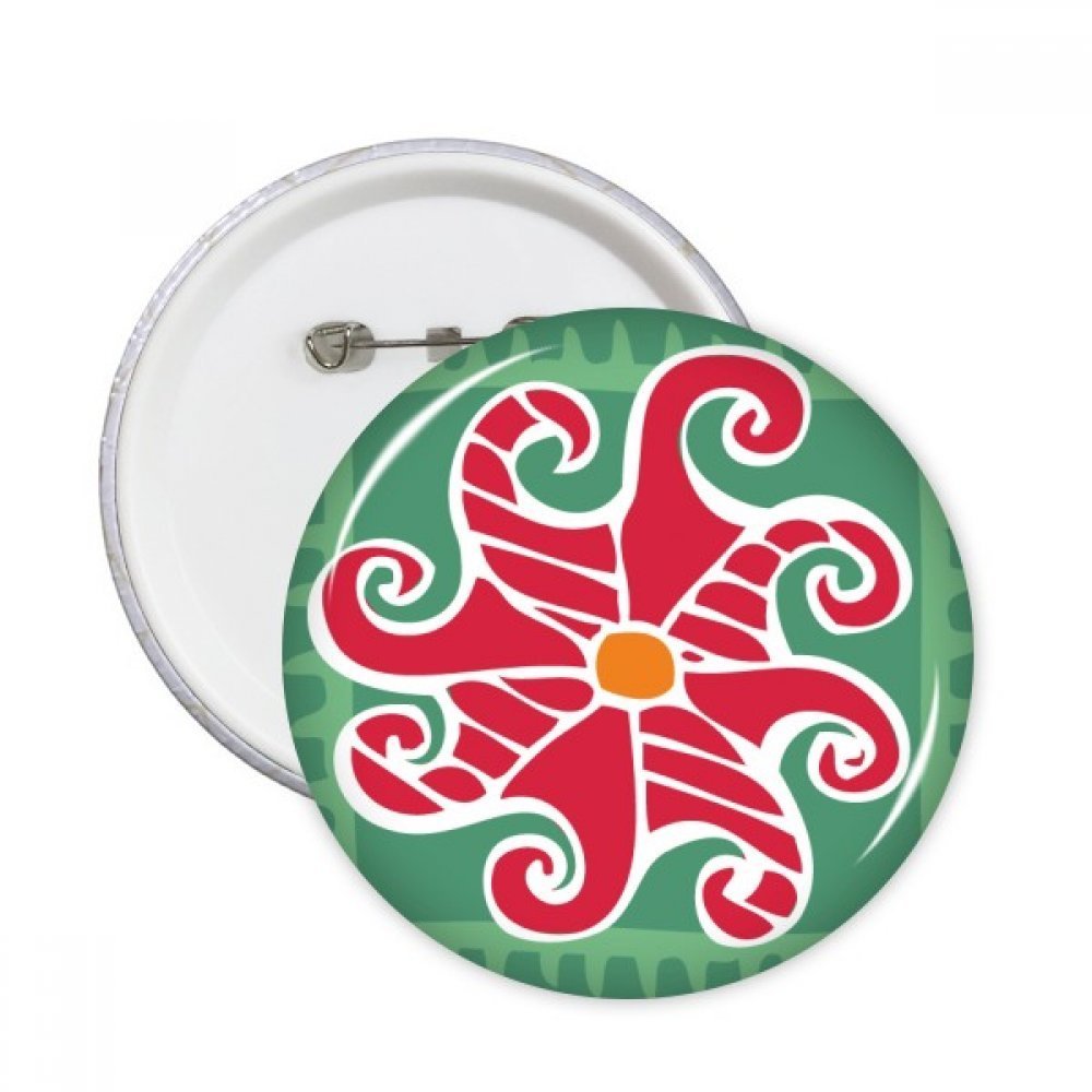 Red Sun Mexico Totems – Ancient Civilization Round Pin Badges, 5-Pack