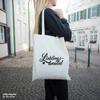 JUNIWORDS Cotton Tote Bag, Choose a Design & Color, That makes me FOXDEVILSWILD (Bag: Pink, Text: White) view 2