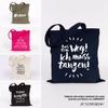 JUNIWORDS Cotton Tote Bag, Choose a Design & Color, That makes me FOXDEVILSWILD (Bag: Pink, Text: White) view 4
