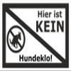 Melis-Folienwerkstatt Sign "No Dog Toilet Here" – 15 x 10 cm, 3 mm PVC Foam Board, 4 Drill Holes, 20 VAR S00187-006-A view 1