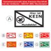 Melis-Folienwerkstatt Sign "No Dog Toilet Here" – 15 x 10 cm, 3 mm PVC Foam Board, 4 Drill Holes, 20 VAR S00187-006-A view 3