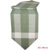 Quinnyshop Country-Style Striped Table Runner with Hem, 30 x 160 cm, Linen Look, Green view 2