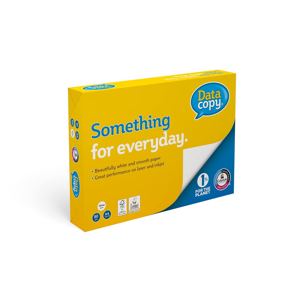 Data Copy Premium Copy Paper, White, 90 gsm, A3, FSC Mix Credit, 1 Pack of 500 Sheets