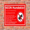 No Dog Toilet Sign - 45 x 30 cm - 3 mm Rigid Foam - 20 Variants S00187-008-D view 2