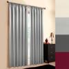 High-Quality Flame-Retardant Blackout Curtain, Made to Measure, Beige, M1 and B1 Certified, XXL Extra-Wide, Gather Tape, Loops, Light Grey, 275 x 350 cm (H x W) view 1
