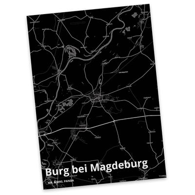 Mr. & Mrs. Panda Postcard, Burg bei Magdeburg