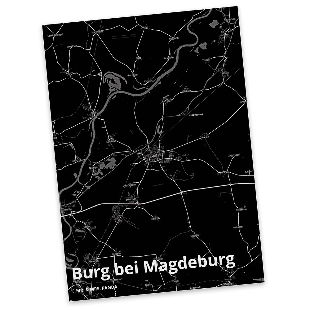 Mr. & Mrs. Panda Postcard, Burg bei Magdeburg
