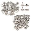 Double-Cap Rivets for Crafts, Shoes, Bags and Leatherwork, 100-Pack, Silver, 12 mm view 1