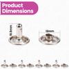 Double-Cap Rivets for Crafts, Shoes, Bags and Leatherwork, 100-Pack, Silver, 12 mm view 2