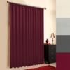 Made-to-Measure Flame-Retardant Blackout Curtain, Extra-Wide, Bordeaux Red, 140 x 300 cm (H x W) view 1