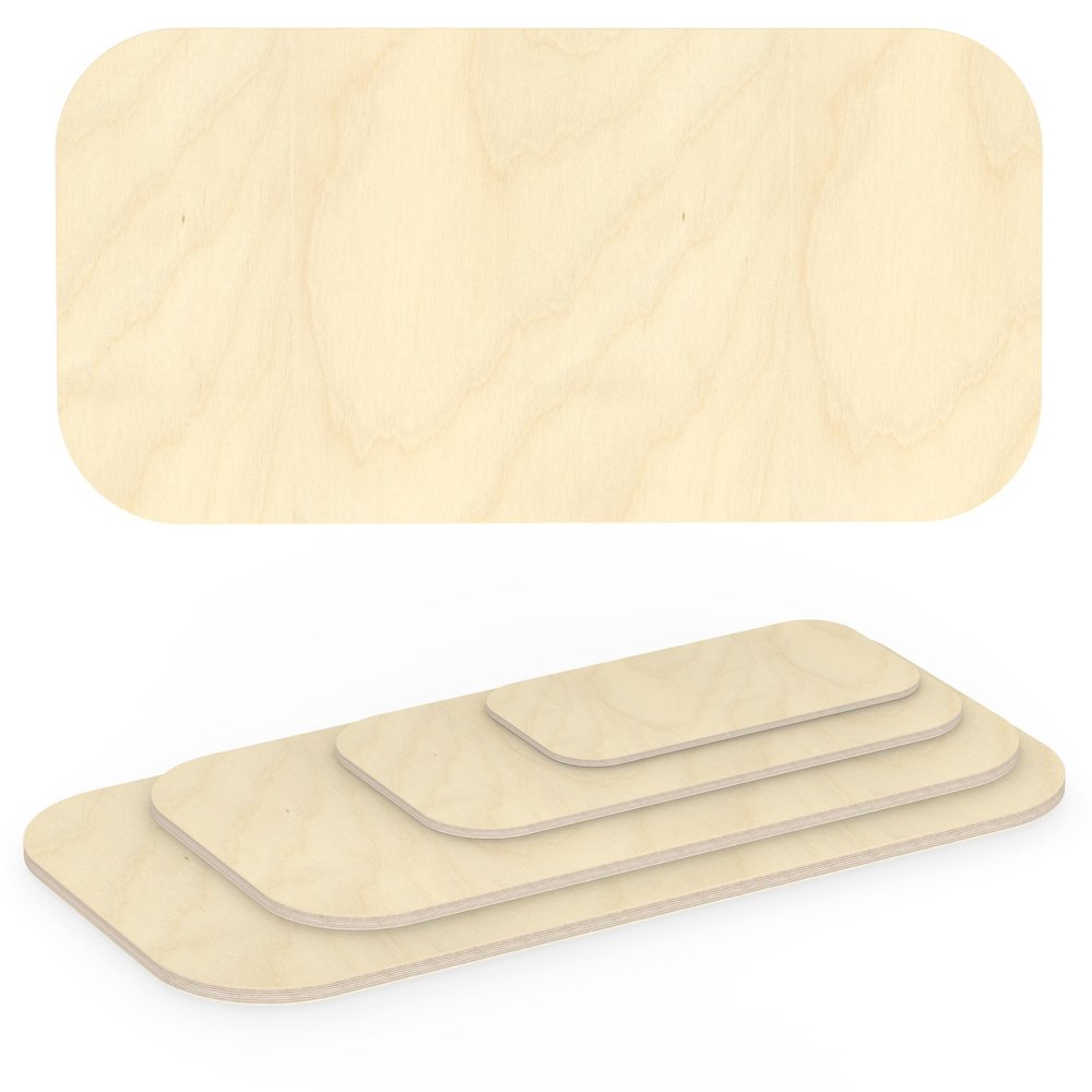 AUPROTEC 150 x 148 cm Multiplex Birch Plywood Panel | 100 mm Corner Radius | 27 mm
