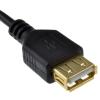 kenable USB 2.0 Extension Cable, 24 AWG, Gold-Plated USB-A Male to Female, 0.25 m, Black view 2