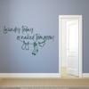 CLICKANDPRINT Laundry Today or Naked Tomorrow Wall Decal, 220 x 106 cm, Dark Green view 2