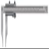 tesa 00510611 Caliper with Rounded Measuring Faces for Internal Measurements, 0 mm/250 mm Measuring Range view 1