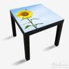 Wallario Glass Tabletop Protector 55 x 55 cm for IKEA LACK, Side or Coffee Table, Sunflower with Butterfly view 2