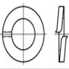 100 DIN 127 Spring Washers, Spring Steel A 3.5 view 1