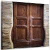Wallario Brown Wooden Door Canvas Print – Wall Art 60 x 90 cm view 1