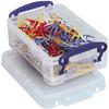 Really Useful Box 6-Pack 0.35-Liter Storage Boxes with Lids – Clear view 2