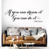 Vinyl Wall Sticker with Walt Disney Quote, Black view 1