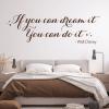Vinyl Wall Sticker with Walt Disney Quote, Black view 3