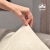 leevitex Premium Topper Fitted Sheet 180x200–200x220 cm | 18 cm Drop | For Toppers & Box Spring Beds | 100% Mako Jersey Cotton | OEKO-TEX Certified | 170 g/m² | Cream/Natural White view 4