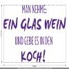 CLICKANDPRINT “Take: One Glass of Wine” Wall Sticker, 100 x 61.6 cm, Light Violet view 2