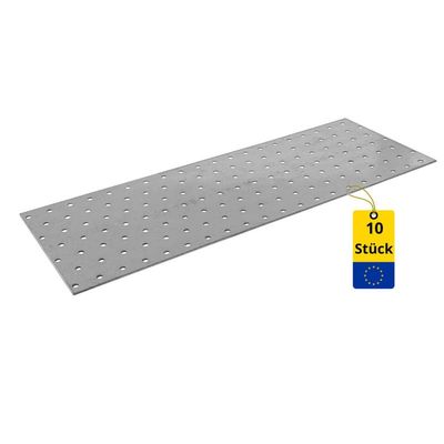 DMX Galvanized Flat Connectors, 10-Pack, 400 x 140 x 2.0 mm