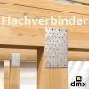 DMX Galvanized Flat Connectors, 10-Pack, 400 x 140 x 2.0 mm view 4