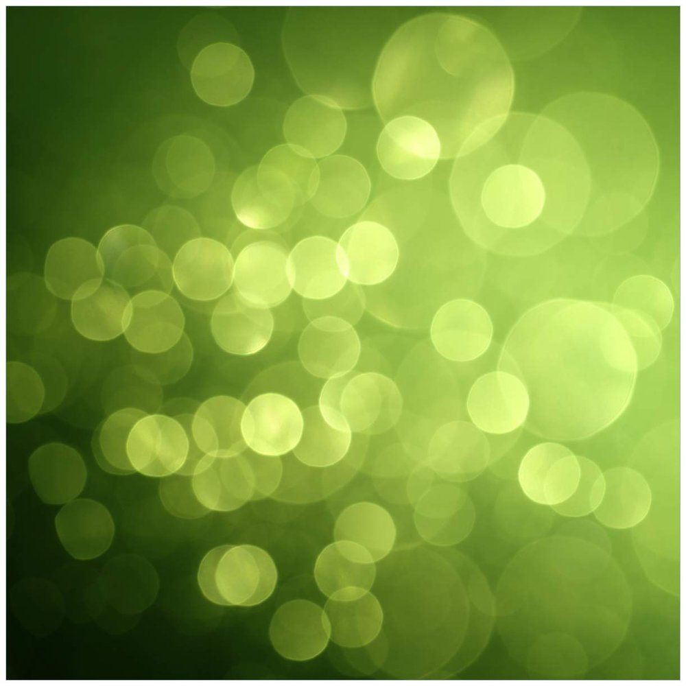 Wallario Glass Cover Panel 55 x 55 cm for IKEA Lack Table, Abstract Green Circles and Light Dots