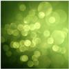 Wallario Glass Cover Panel 55 x 55 cm for IKEA Lack Table, Abstract Green Circles and Light Dots view 1