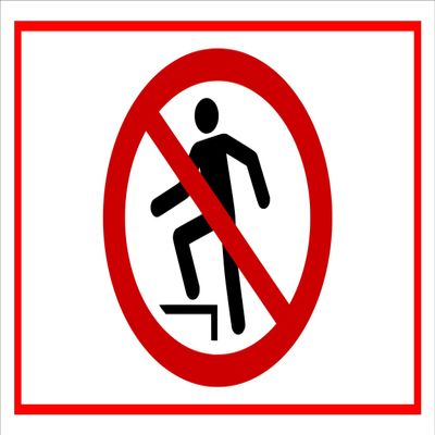 Melis-Folienwerkstatt No Climbing Sign - P019, 15 x 10 cm, 3 mm Rigid Foam, Multiple Sizes/Materials