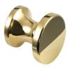 Round Polished Brass Furniture Knob H10183, 25 mm view 2