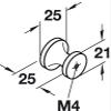 Round Polished Brass Furniture Knob H10183, 25 mm view 4