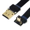 CY CYFPV 90° Upward-Angled FPV Micro HDMI Male to HDMI Male Flat Cable, 50 cm view 1
