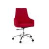 hjh OFFICE 670923 Shake 100 Design Swivel Office Chair, Red Fabric, Height-Adjustable, with Casters and Cushion view 1