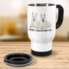 PrintPlanet White Swiss Shepherd Dog Travel Mug view 3