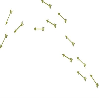 CLICKANDPRINT Arrow Wall Decal, 220 x 114.7 cm, Olive