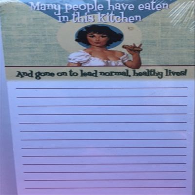 Many People Have Eaten in This Kitchen Magnetic Notepad, Retro Style