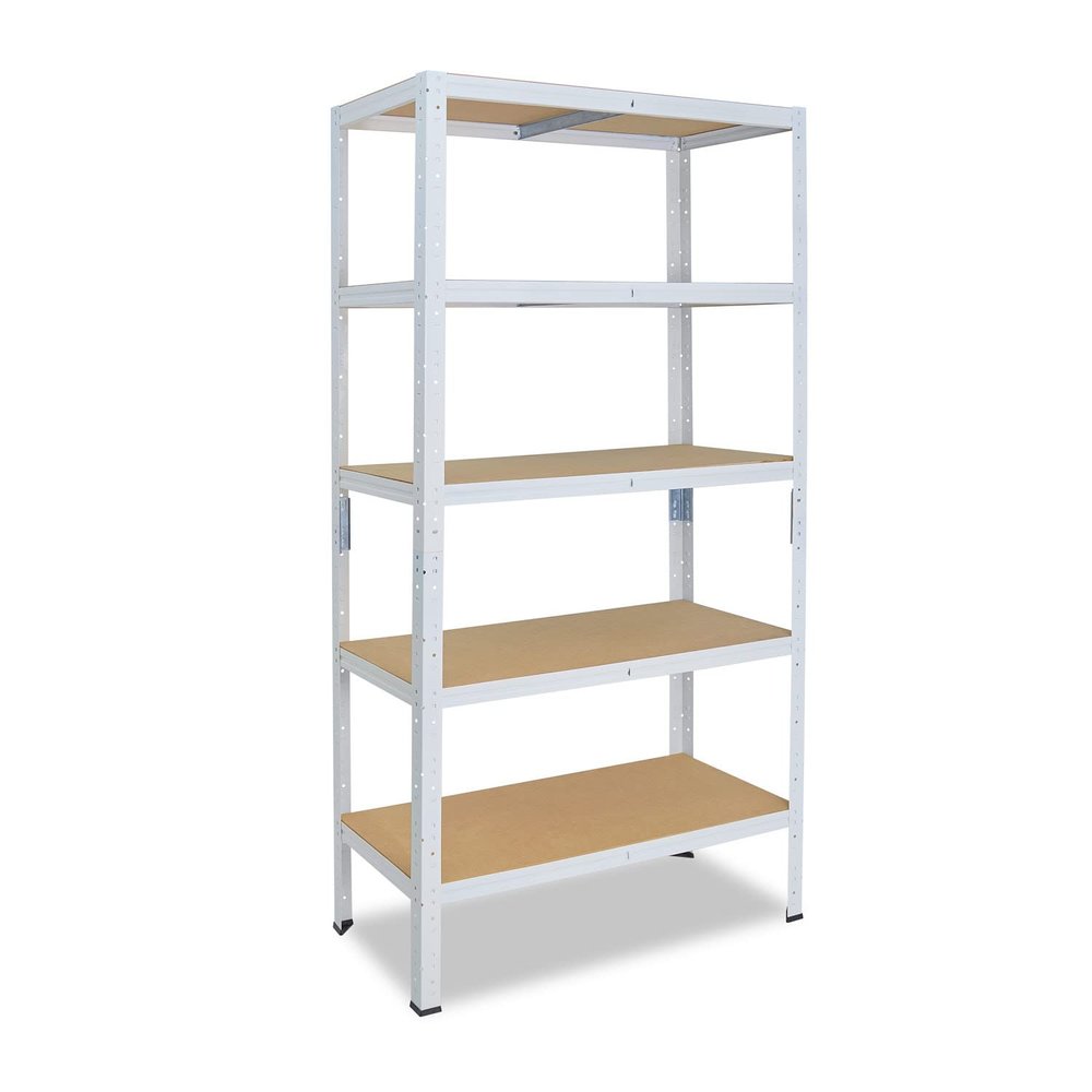 shelfplaza Home 180x70x60 cm Heavy-Duty Shelving Unit, White, 5 Shelves x 175 kg