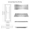Stanbroil Rectangular Gas Fire Pit, 61 x 20.3 cm view 2