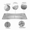 Stanbroil Rectangular Gas Fire Pit, 61 x 20.3 cm view 4